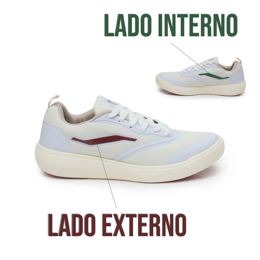 Tênis Fluminense Casual Off White Inpulse Unissex